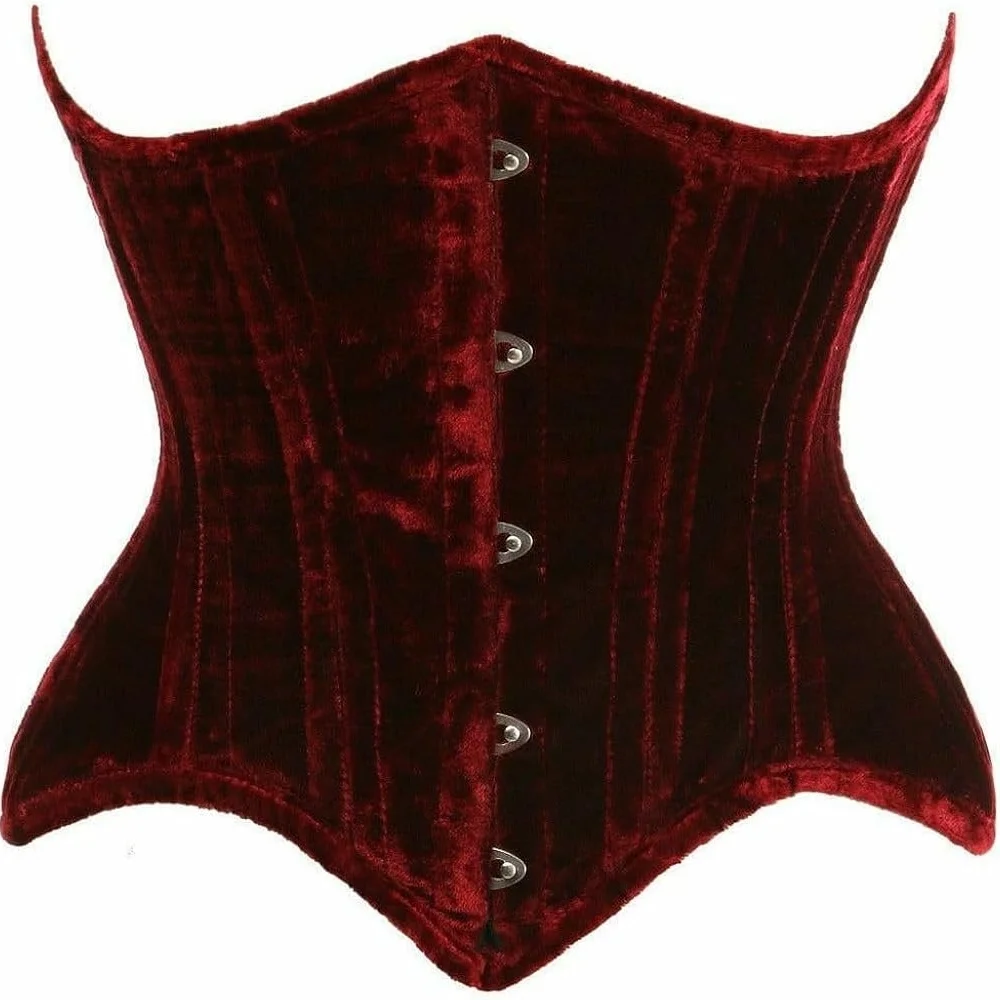Daisy Corset Rich Velvet Burgundy 6x (US 4/5X) - Picture 1 of 8